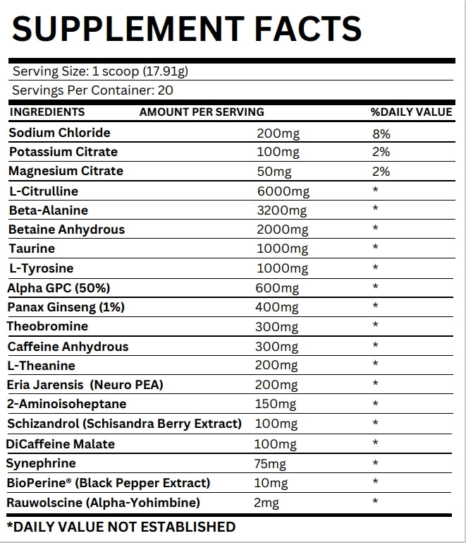 PILLAGER - Extreme High Stim Preworkout